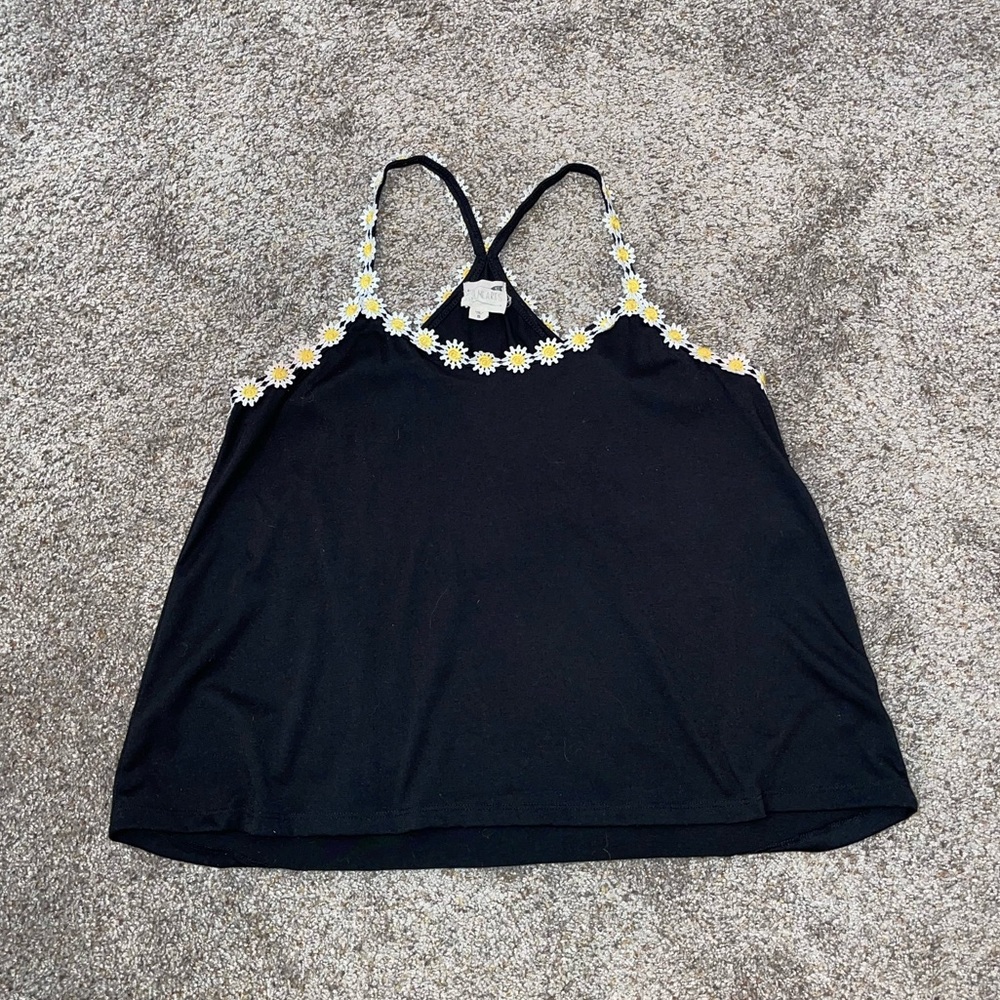 Tillys black flower tank